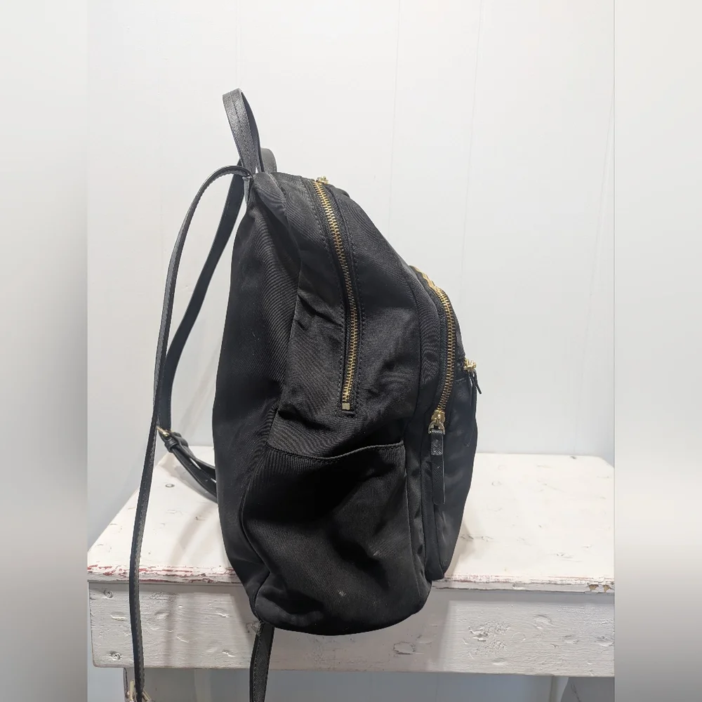 Kate Spade Black Nylon Backpack Laptop Travel Work‎ Bag